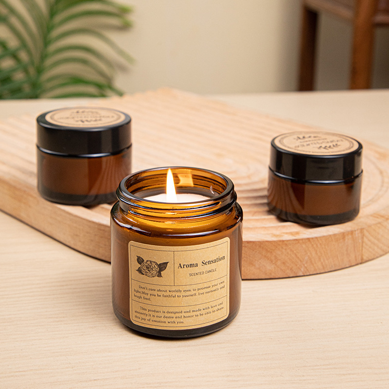 Candle Supplies Glass Jars - Коричневая стеклянная чашка, ароматерапевтическая свеча, бездымная