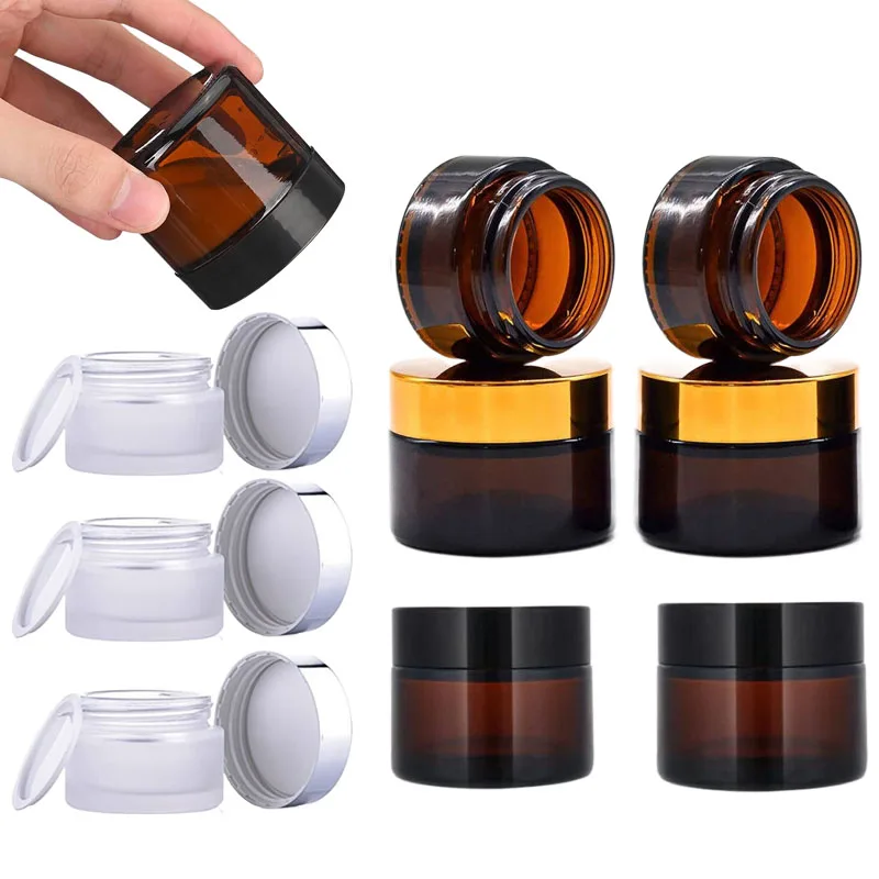 Candle Supplies Glass Jars - Набор из 5 янтарных стеклянных баночек