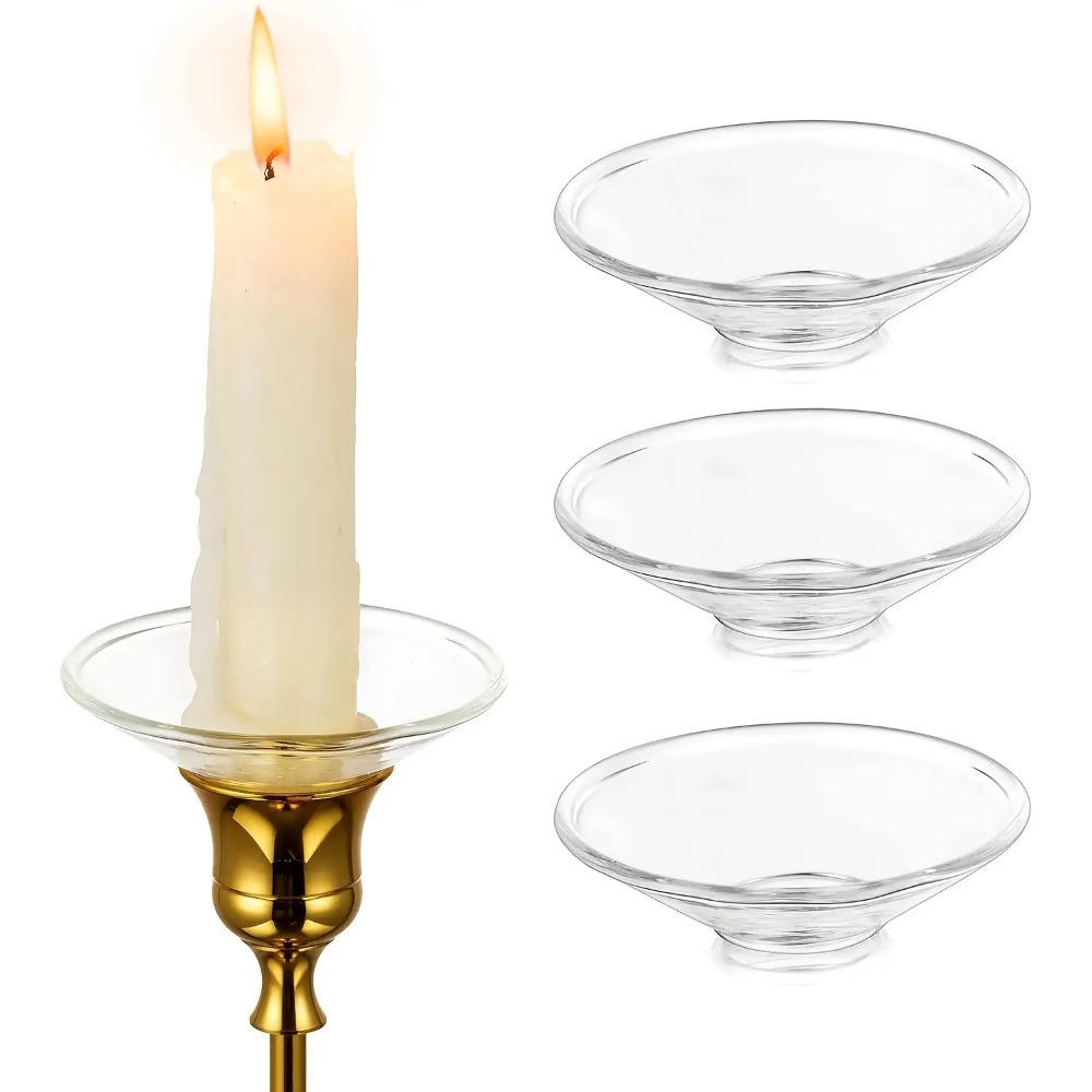 Candle Quotes - Набор из 3 термостойких стеклянных поддонов