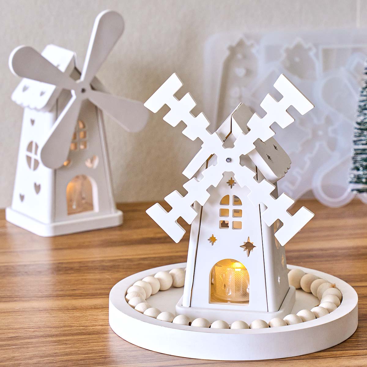 Candle Quotes - Креативный вращающийся подсвечник с ветряной мельницей,